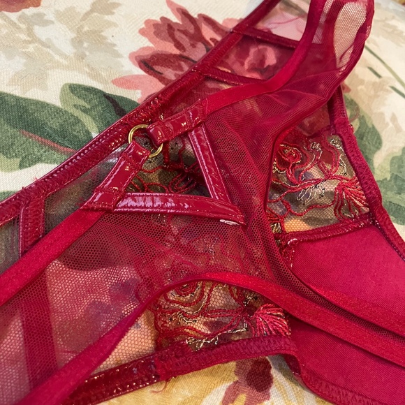 Midnight Affair Embroidery Push-Up Bra, Corset, Panty Set - Picture 7 of 10